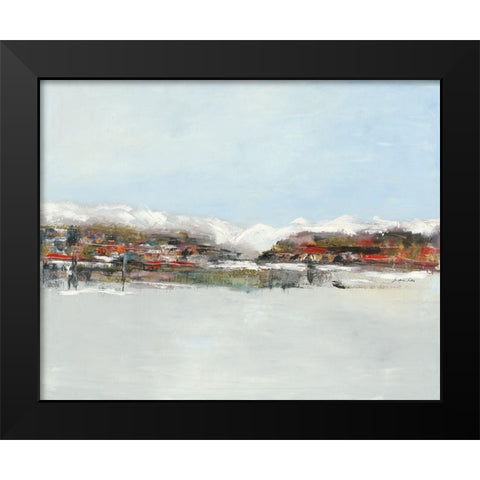 Wintertown Black Modern Wood Framed Art Print by Arns-Muller, Monika