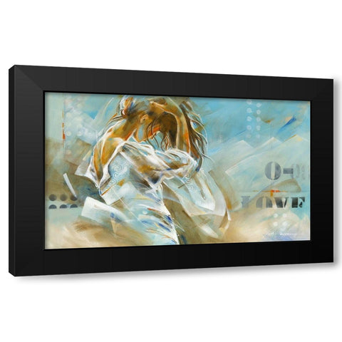 Ocean Breeze II Black Modern Wood Framed Art Print by Meijering, Kitty