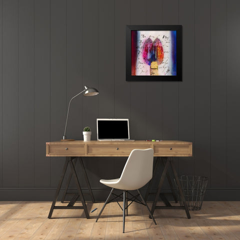 Tu risa Black Modern Wood Framed Art Print by Leys, Gemma