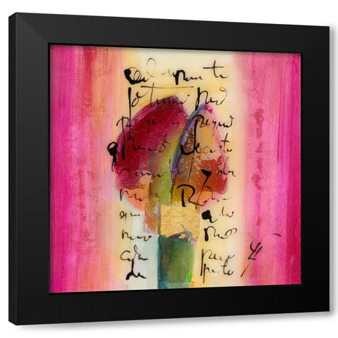 Amor Black Modern Wood Framed Art Print with Double Matting by Leys, Gemma