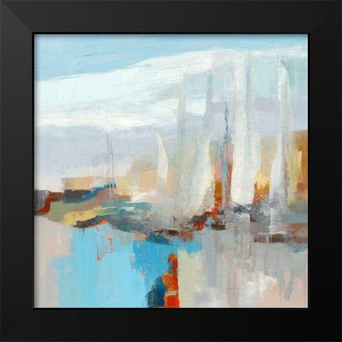 Voiles blanches III Black Modern Wood Framed Art Print by Parise, Chantal