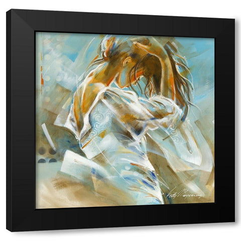 Ocean Breeze II Black Modern Wood Framed Art Print with Double Matting by Meijering, Kitty