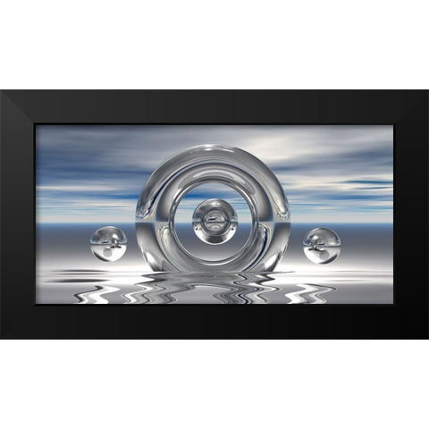 SilverRing Black Modern Wood Framed Art Print by Hillert, Peter