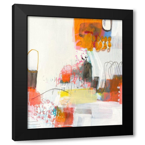 Weite Kreise Black Modern Wood Framed Art Print with Double Matting by Schafer, Jenny