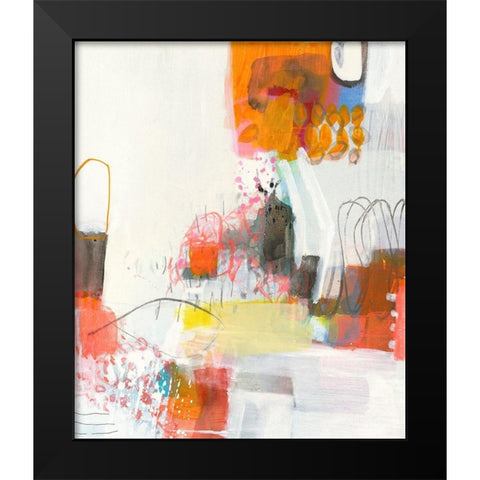 Weite Kreise Black Modern Wood Framed Art Print by Schafer, Jenny