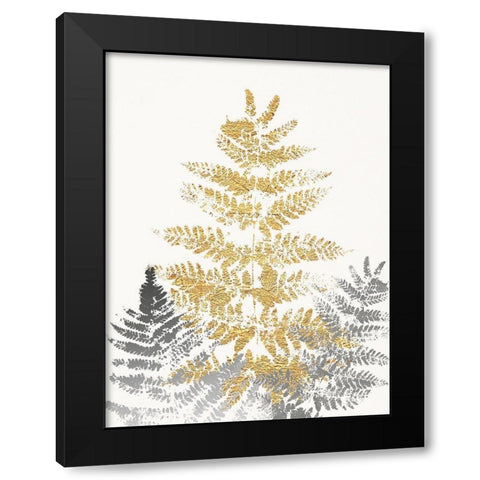 Blattgold II Black Modern Wood Framed Art Print by SARA Design