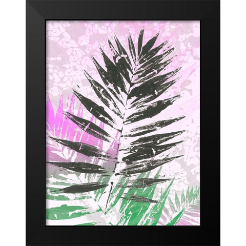 Leaf Study rose II Black Modern Wood Framed Art Print by SARA Design