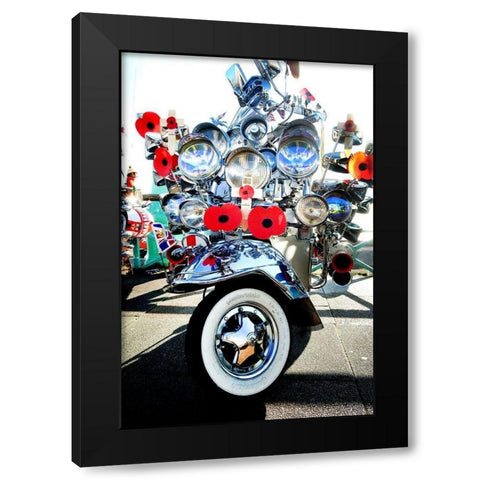 Vespa Dreams Black Modern Wood Framed Art Print with Double Matting by Copeland, Gill
