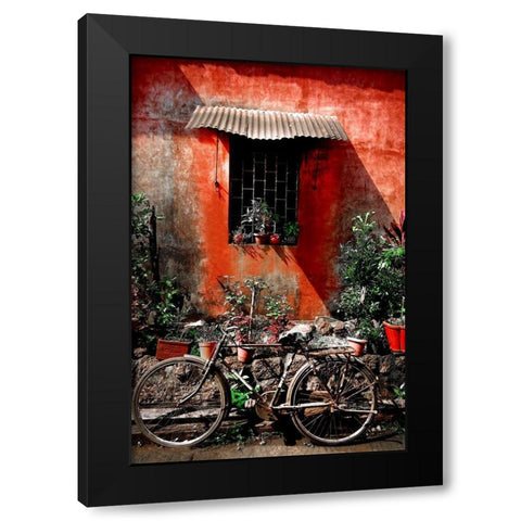 Indian Bicycle Black Modern Wood Framed Art Print by Copeland, Gill