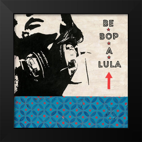 Be Bop a Lula Black Modern Wood Framed Art Print by Gouy, Chrystelle