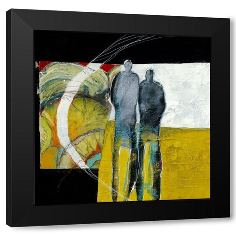 Together again I Black Modern Wood Framed Art Print with Double Matting by van Ginkel, Marjolijn