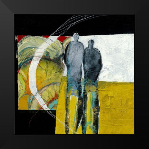 Together again I Black Modern Wood Framed Art Print by van Ginkel, Marjolijn