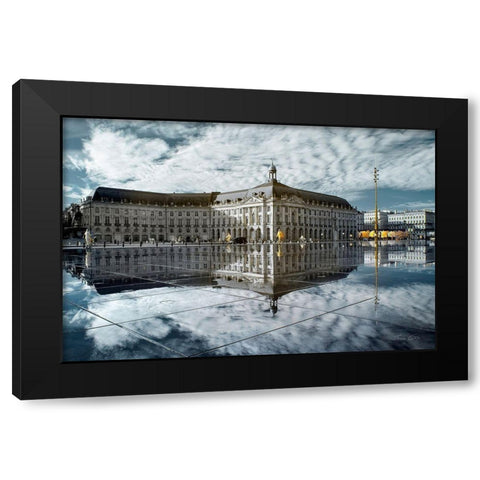 Water Mirror-Bordeaux - Infrared Photography  Black Modern Wood Framed Art Print with Double Matting by Gee, Tonee