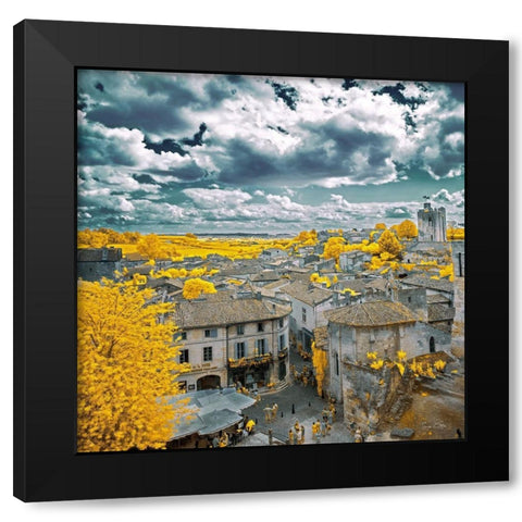Village of Saint-Emilion - Infrared and UV Photography  Black Modern Wood Framed Art Print by Gee, Tonee