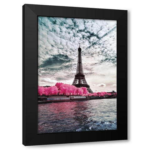 IR on Lady-Paris - Infrared Photography  Black Modern Wood Framed Art Print with Double Matting by Gee, Tonee