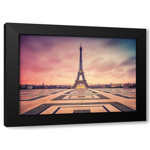 Awakening Paris Black Modern Wood Framed Art Print by Haker, Matthias