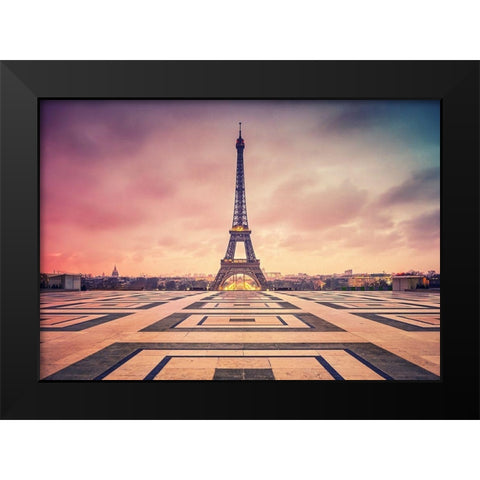 Awakening Paris Black Modern Wood Framed Art Print by Haker, Matthias
