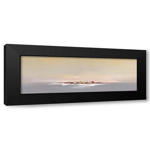 Brandung Black Modern Wood Framed Art Print with Double Matting by Arns-Muller, Monika