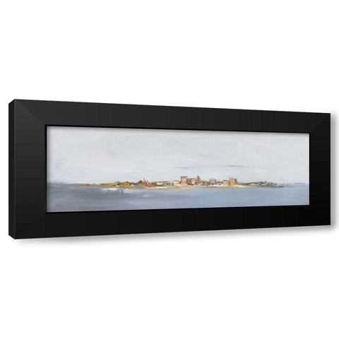 Die Insel Black Modern Wood Framed Art Print by Arns-Muller, Monika
