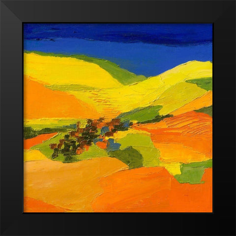 Terre de soleil Black Modern Wood Framed Art Print by Mauviel, Laurence