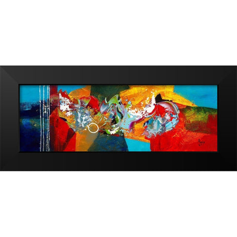 Un monde parfait Black Modern Wood Framed Art Print by Jadis