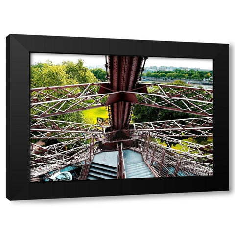 Escalier ouest Black Modern Wood Framed Art Print with Double Matting by Tomas, Lisa