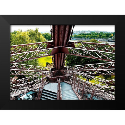 Escalier ouest Black Modern Wood Framed Art Print by Tomas, Lisa