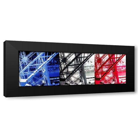 Bleu-Blanc-Rouge Black Modern Wood Framed Art Print with Double Matting by Tomas, Lisa