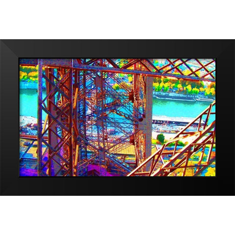 Soleil couchant Black Modern Wood Framed Art Print by Tomas, Lisa