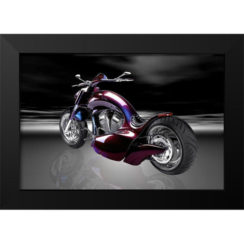 Excite Black Modern Wood Framed Art Print by Hillert, Peter