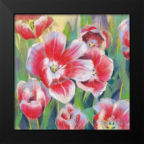 Blumen 2 Black Modern Wood Framed Art Print by Botman, Loes