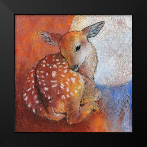 Bambi Black Modern Wood Framed Art Print by Botman, Loes