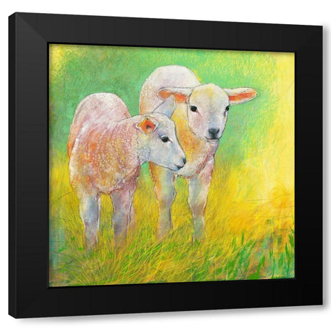 Lammer Black Modern Wood Framed Art Print with Double Matting by Botman, Loes