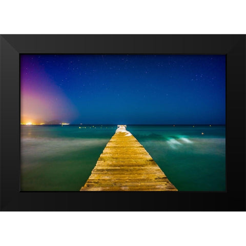 Oceanfront Black Modern Wood Framed Art Print by Lichtenwalter, Tom