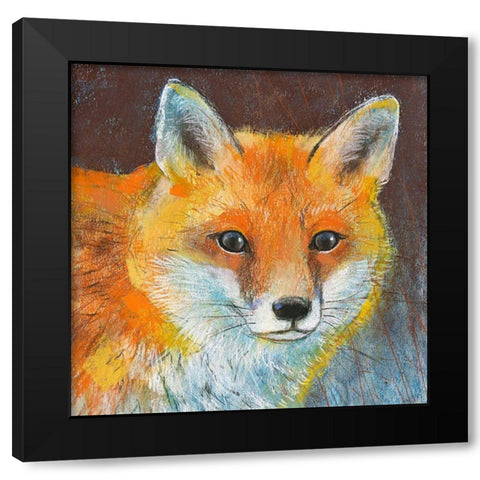 Fuchs Black Modern Wood Framed Art Print with Double Matting by Botman, Loes