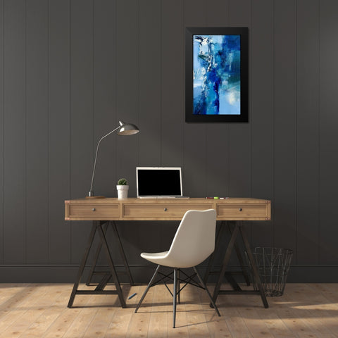La vie en bleu IÂ  Black Modern Wood Framed Art Print by Ball, Veronique
