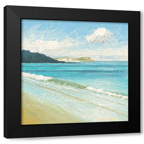 Cloudes and Waves Black Modern Wood Framed Art Print by Atkinson, Caroline