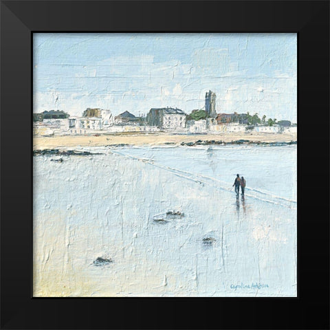 Seasides Reflections Black Modern Wood Framed Art Print by Atkinson, Caroline