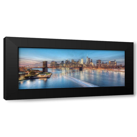 Back on Track Black Modern Wood Framed Art Print with Double Matting by Terrible, Aurelien