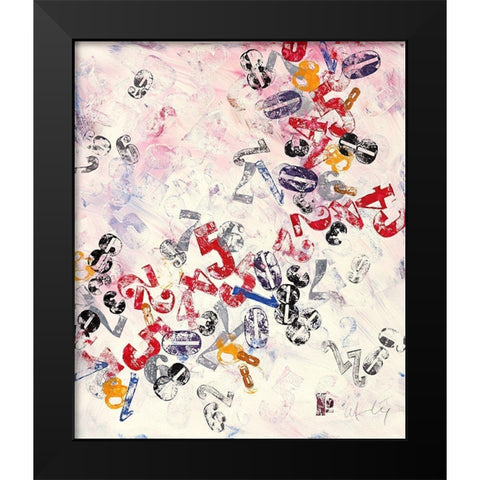 Ziffern III Black Modern Wood Framed Art Print by Wendling, Heinz