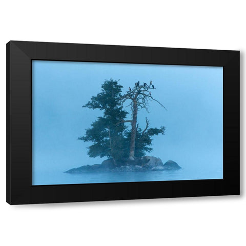 Insel im Klockesjoen Black Modern Wood Framed Art Print by Seidel, Leo