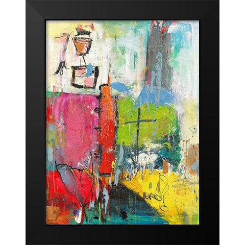 Gluck Black Modern Wood Framed Art Print by Reinhold, Thomas F.