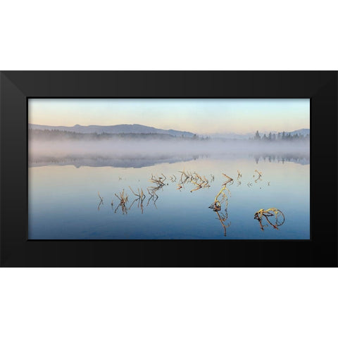 Solitude Black Modern Wood Framed Art Print by Steger, Uwe