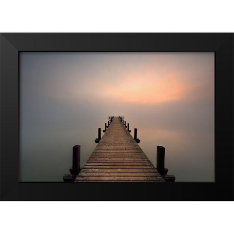 Away Black Modern Wood Framed Art Print by Steger, Uwe