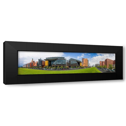 Berlin Potsdamer Platz Black Modern Wood Framed Art Print with Double Matting by Fischer, Rolf