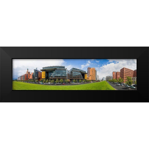 Berlin Potsdamer Platz Black Modern Wood Framed Art Print by Fischer, Rolf