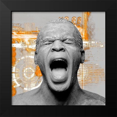 The Voice Black Modern Wood Framed Art Print by Hillert, Peter