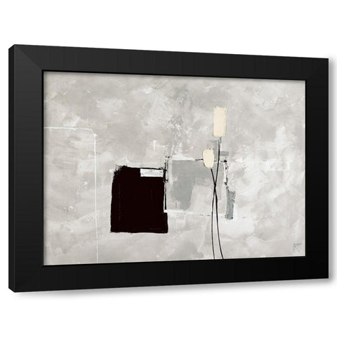 Design and Flowers Black Modern Wood Framed Art Print by Choisy, Christian