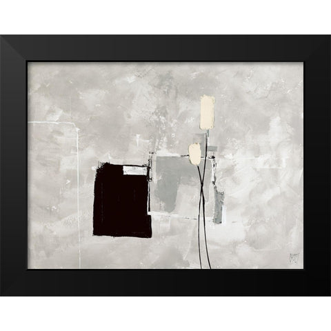 Design and Flowers Black Modern Wood Framed Art Print by Choisy, Christian