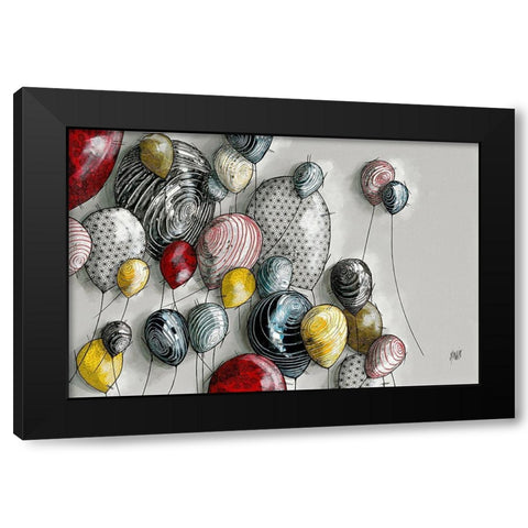 Sans titre III Black Modern Wood Framed Art Print with Double Matting by Maurier, Geraldine